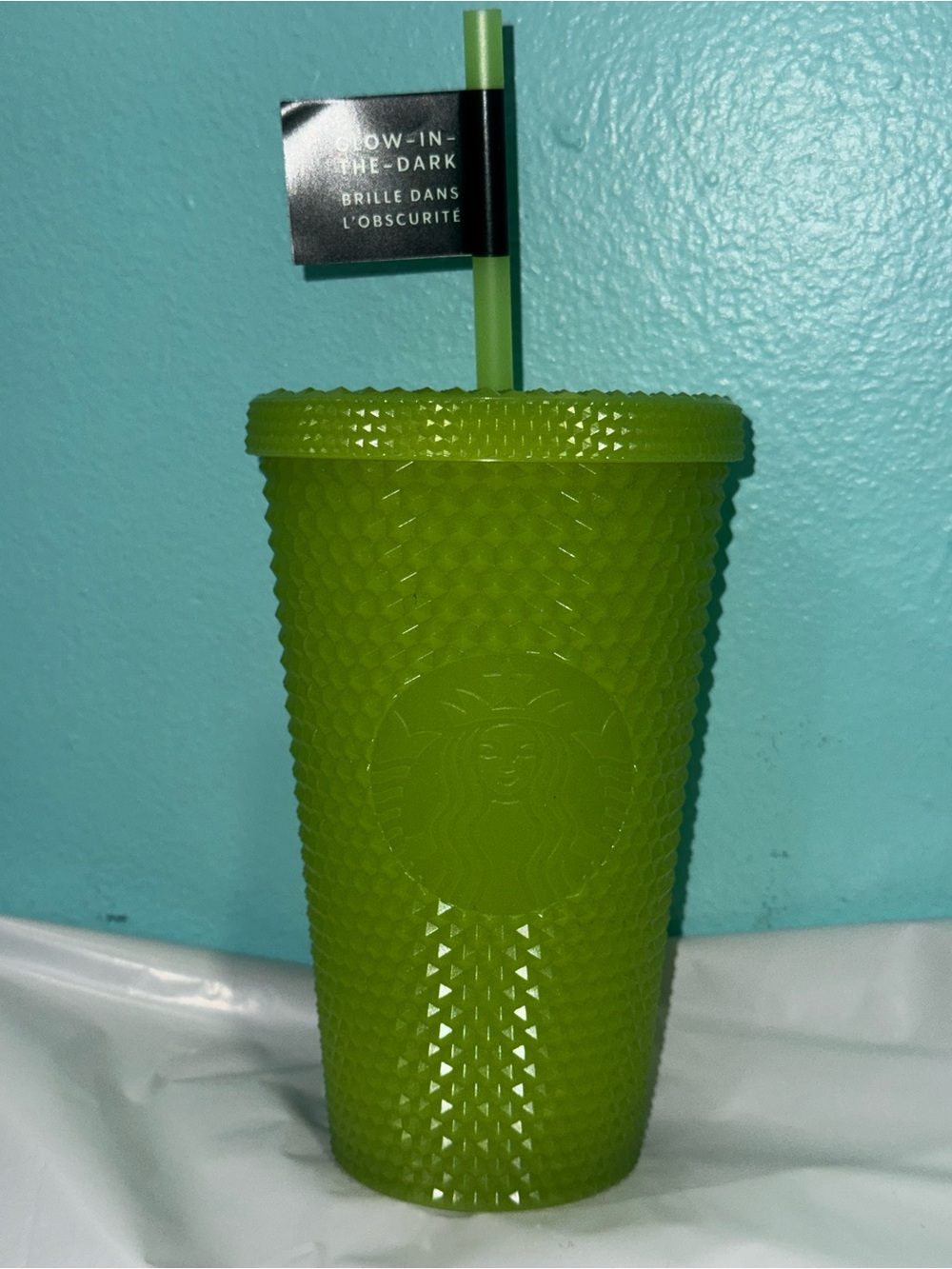 Starbucks Lime Green Studded Glow Tumbler with Straw